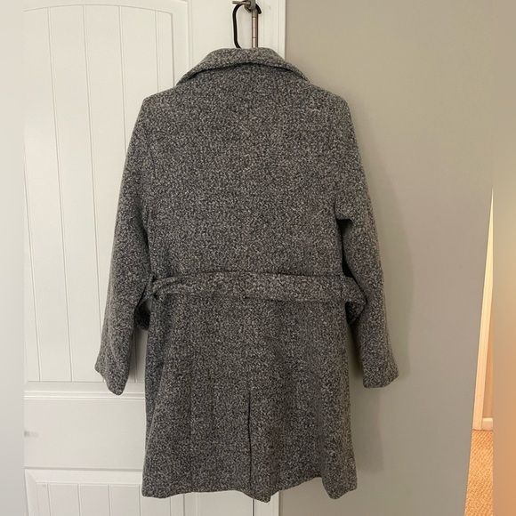 Warm Grey Pea Coat Lined Sz XS - Picture 5 of 5